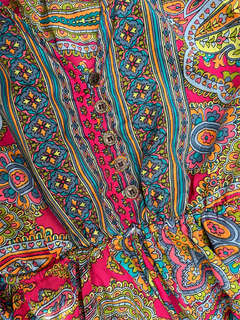 Vestido Delhi en seda de la India con Botones APM97000 - tienda online