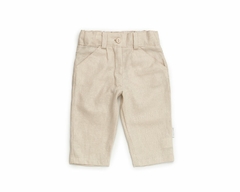 OCASIONES ESPECIALES PANTALÓN DE LINO TOSTADO - BABYTIME (BT123413160170)