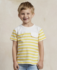 REMERA DE JERSEY RAYADA C/ BOLSILLO - PIOPPA (R-GIALLO) - comprar online