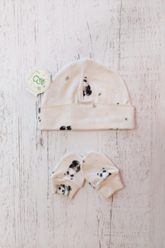 SET GORRO Y MITONES PANDA ARENA - BROTECITOS (BROSET1-PA)