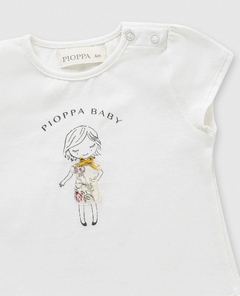 REMERA BEBA C/ ESTAMP Y APLIQUE NENA - PIOPPA (RB-DELPHIES)