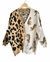 Cardigan Bremer Oversize JACKARD TIGER XXL WHITE LUREX