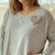 Imagen de Sweater Escote V Love Grey (L/XL) Oversize