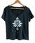 Remera V PREMIUM LOVE BLUE FLAME Black (4 TALLES) en internet