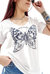 Remera V PREMIUM BUTTERFLY WHITE Black (4 talles) - Kuwana Shop