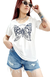 Remera V PREMIUM BUTTERFLY WHITE Black (4 talles) - comprar online