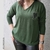 Sweater Escote V Love Green English (L/XL) Oversize