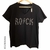 Remera V Oversize (XL) ROCK Black en internet