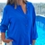 Camisa Oversized LINO (LXL) BLUE - comprar online