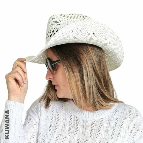 Sombrero Macramé Pampita White