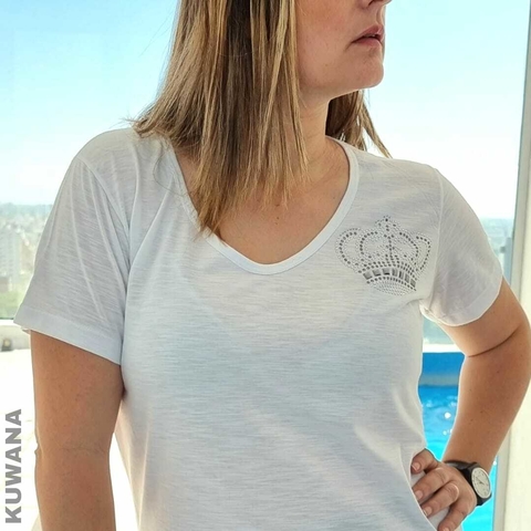 Remera V The Crown PREMIUM White (4 talles)