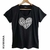 Remera V LOVE PRINT BLACK PREMIUM ( 4 TALLES) - tienda online