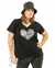 Remera V LOVE PRINT BLACK PREMIUM ( 4 TALLES) en internet