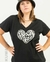 Remera V LOVE PRINT BLACK PREMIUM ( 4 TALLES) - comprar online