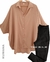 COMBO Maxi camisa Peach + Pantalon NATACHA Elastizado Negro ( 38 al 50)