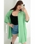 Vestido Camisero LINO c/ Spandex Oversized XXL GREEN - comprar online