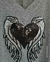 Remera V Oversize (XL) TATTOO HEART Grey en internet