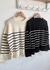 Sweater BREMER Emily RAYADO BLACK (L/XL) - tienda online