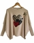 Sweater BREMER Oversized LOVER PRINT (XL) SAND