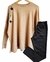 SET Sweater STARS+ Calza Frizada BLACK ( 44 al 54)