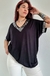 Remera V Oversize SHINE BLACK XL/XXL en internet