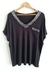 Remera V Oversize SHINE BLACK XL - comprar online