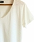 Remera V Basic FLAME PREMIUM (4 Talles) NATURAL - Kuwana Shop