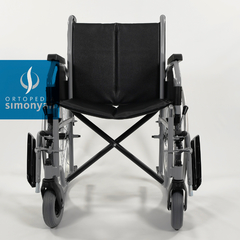 Silla acero Euro standard, ruedas 60/20cm polyaire, ancho 50/66cm.