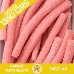 DISPLAY GOMITAS STICK TUTTI FRUTTI ACIDA ROSA x 1350 GRS!