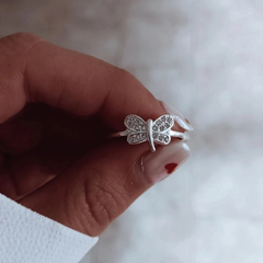 Anillo libelula con micropave Plata 925 Ni idea