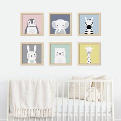 Set 6 cuadros - Nursery Animals