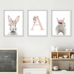 Set 3 cuadros - Beautiful Bunny