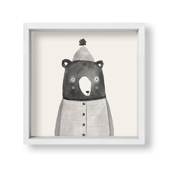 Cuadro Oso negro en grises - tienda online