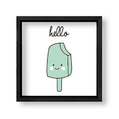 Imagen de Cuadro Hello icecream aqua