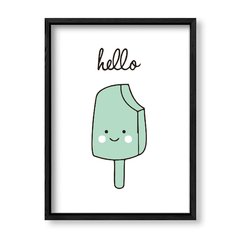 Imagen de Cuadro Hello icecream aqua