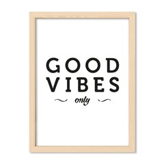 Cuadro Good vibes in white