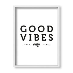 Cuadro Good vibes in white - tienda online