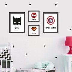 Set 4 cuadros - Superheroes