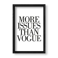 Imagen de Cuadro More Issues Than Vogue