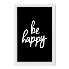 Cuadro Be Happy in Black - comprar online