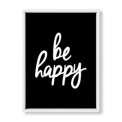 Cuadro Be Happy in Black - tienda online