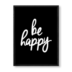 Imagen de Cuadro Be Happy in Black