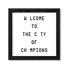 Cuadro Welcome to the city of champions en internet