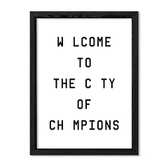 Cuadro Welcome to the city of champions en internet