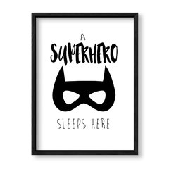 Imagen de Cuadro A superhero sleeps here