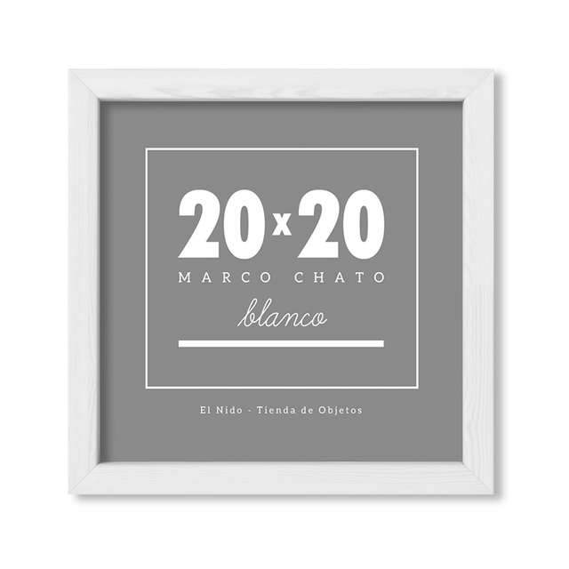 Marco 20x20 Chato Blanco