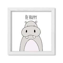 Cuadro Be Happy Hippo - comprar online