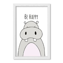 Cuadro Be Happy Hippo - comprar online