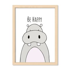 Cuadro Be Happy Hippo