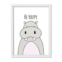 Cuadro Be Happy Hippo - comprar online